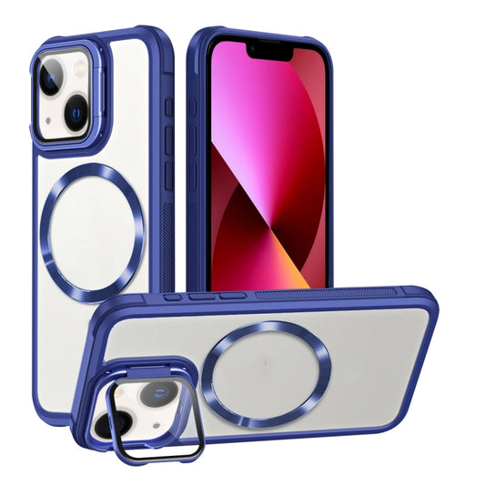 For iPhone 13 CD-grain Magsafe Acrylic Hybrid TPU Phone Case(Blue) - iPhone 13 Cases by buy2fix | Online Shopping UK | buy2fix