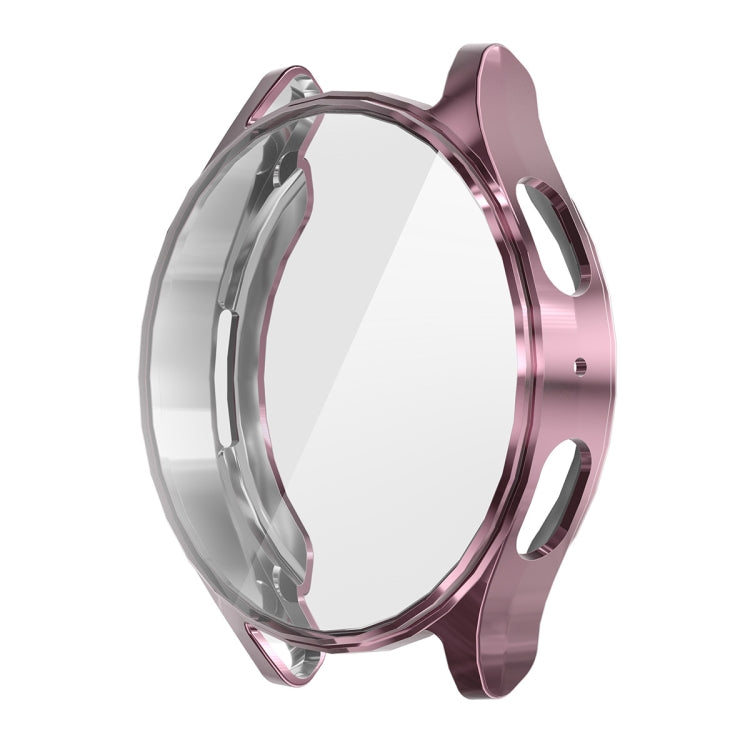 For Samsung Galaxy Watch7 44mm ENKAY Hat-Prince Full Coverage Electroplated Soft TPU Case with Screen Protection(Pink) - Watch Cases by ENKAY | Online Shopping UK | buy2fix