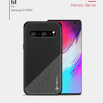 PINWUYO Honors Series Shockproof PC + TPU Protective Case for Galaxy S10 5G(Brown) - Galaxy Phone Cases by PINWUYO | Online Shopping UK | buy2fix