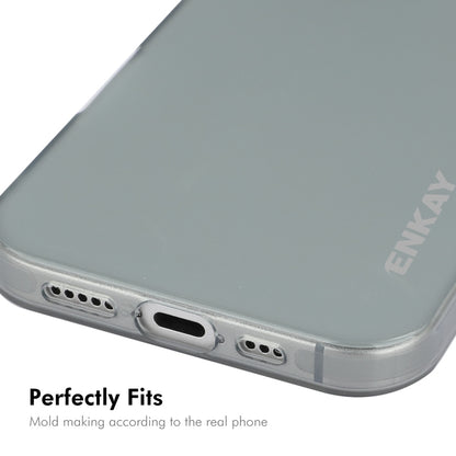 For iPhone 16 ENKAY Hat-Prince Translucent Matte TPU Soft Phone Case(White) - iPhone 16 Cases by ENKAY | Online Shopping UK | buy2fix