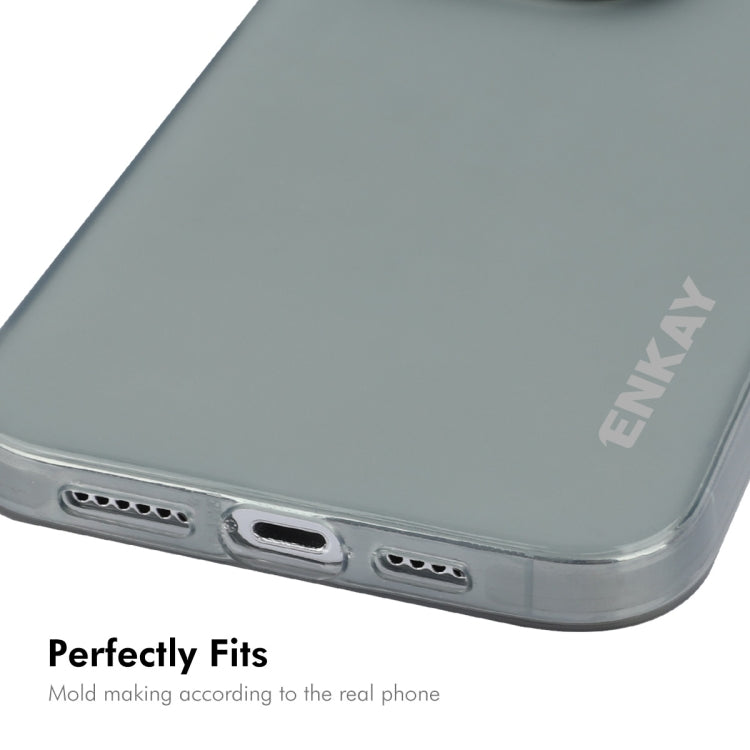 For iPhone 16 Pro Max ENKAY Hat-Prince Translucent Matte TPU Phone Case + 9H Big Arc Edge Film(White) - iPhone 16 Pro Max Cases by ENKAY | Online Shopping UK | buy2fix