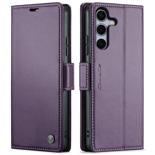 For Samsung Galaxy S25+ 5G CaseMe 023 Butterfly Buckle Litchi Texture RFID Anti-theft Leather Phone Case(Purple) - Galaxy S25+ 5G Cases by CaseMe | Online Shopping UK | buy2fix