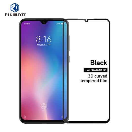 PINWUYO 9H 3D Curved Tempered Glass Film for XIAOMI Mi 9SE （black） -  by PINWUYO | Online Shopping UK | buy2fix