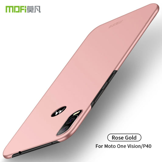 MOFI Frosted PC Ultra-thin Hard Case for Moto P40/One Vision(Rose gold) - Motorola Cases by MOFI | Online Shopping UK | buy2fix