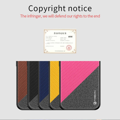 PINWUYO Hong Series Anti-fall TPU+ Chemical Fiber Cloth Protective Cover for LG K50 / Q60(Yellow) - LG by PINWUYO | Online Shopping UK | buy2fix