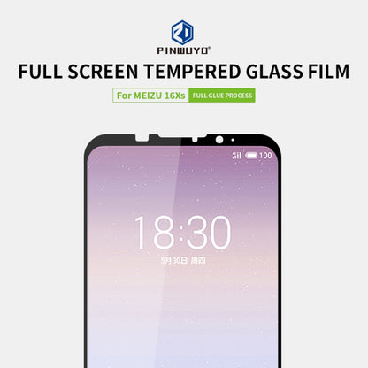 PINWUYO 9H 2.5D Full Screen Tempered Glass Film for Meizu 16XS(Black) - For Meizu by PINWUYO | Online Shopping UK | buy2fix