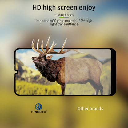 PINWUYO 9H 2.5D Full Screen Tempered Glass Film for LG K50 / Q60(Black) - LG Tempered Glass by PINWUYO | Online Shopping UK | buy2fix