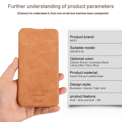 MOFI Crazy Horse Texture Horizontal Flip Protective Leather Case for Xiaomi Mi 9 SE(Brown) - Xiaomi Cases by MOFI | Online Shopping UK | buy2fix