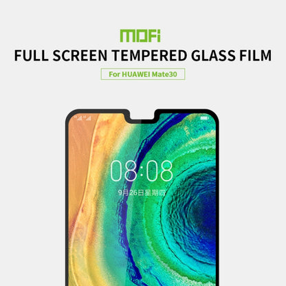 For Huawei Mate30 MOFI 9H 2.5D Full Screen Tempered Glass Film(Black) - Huawei Tempered Glass by MOFI | Online Shopping UK | buy2fix