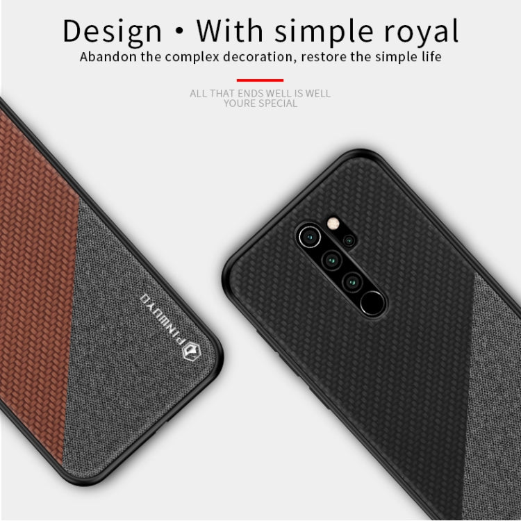 For Xiaomi RedMi Note 8 Pro PINWUYO Rong Series  Shockproof PC + TPU+ Chemical Fiber Cloth Protective Cover(Red) - Xiaomi Cases by buy2fix | Online Shopping UK | buy2fix