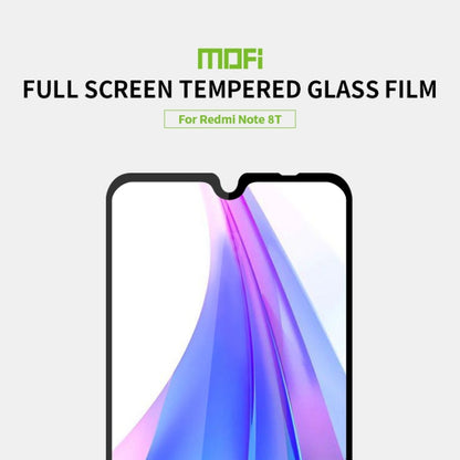 For Xiaomi Redmi Note 8T MOFI 9H 2.5D Full Screen Tempered Glass Film(Black) -  by MOFI | Online Shopping UK | buy2fix