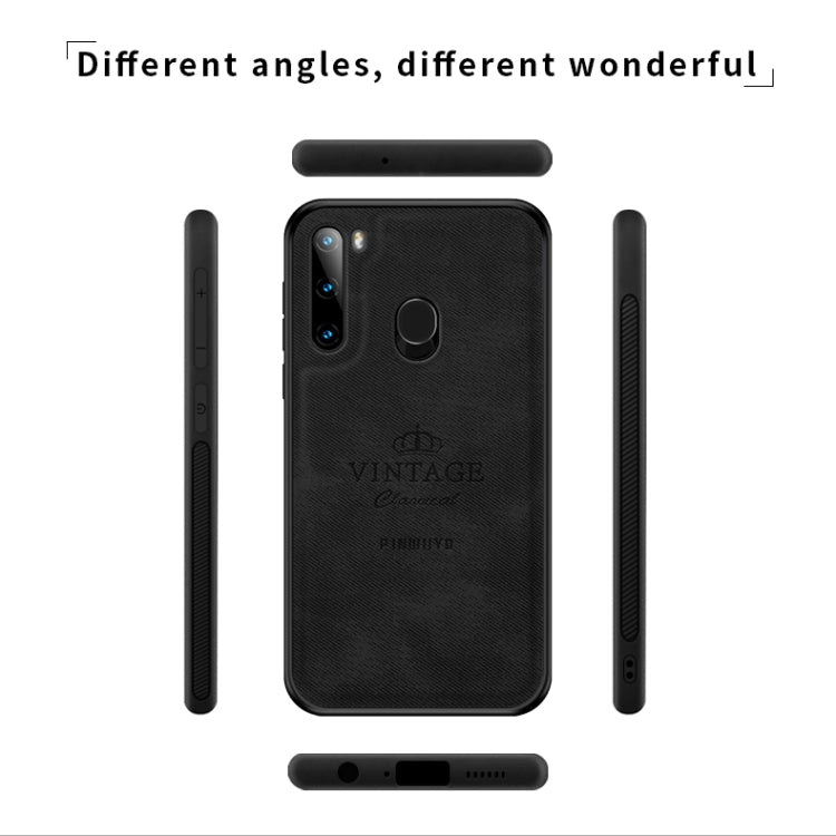 For Galaxy A21 PINWUYO Zun Series PC + TPU + Skin Waterproof And Anti-fall All-inclusive Protective Shell(Brown) - Galaxy Phone Cases by PINWUYO | Online Shopping UK | buy2fix