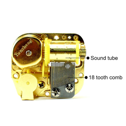 Eight-tone Gold-plated Bar Repair Parts DIY Sky City Paperback Music Box(Canon) - Music Box by buy2fix | Online Shopping UK | buy2fix