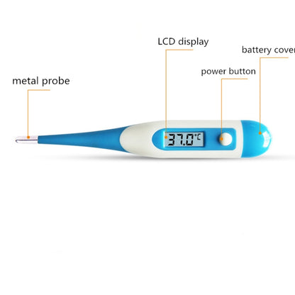 2 PCS LCD Electronic Digital Baby Thermometer Waterproof Soft Tip Medicine Home Thermometer, Random Color Delivery - Digital Thermometer by buy2fix | Online Shopping UK | buy2fix