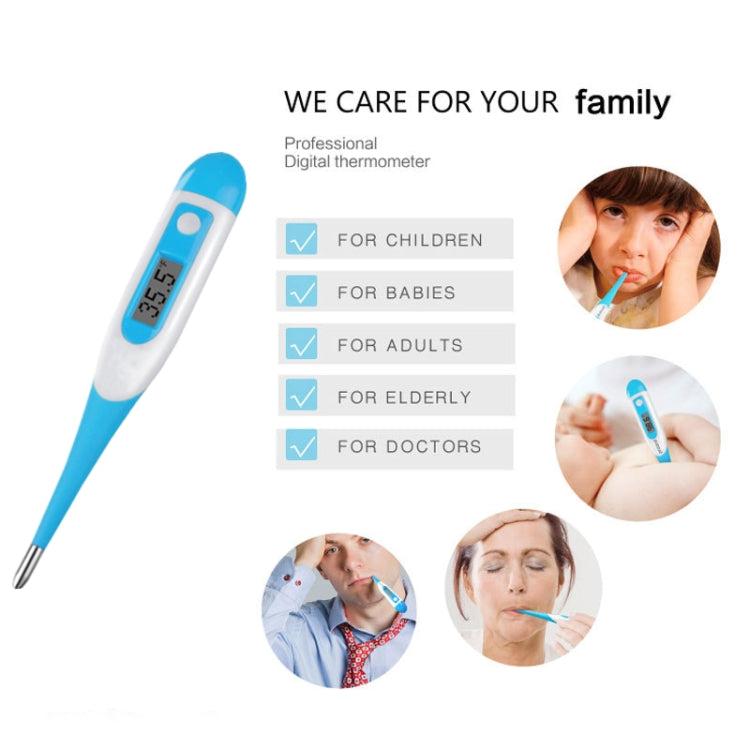 2 PCS LCD Electronic Digital Baby Thermometer Waterproof Soft Tip Medicine Home Thermometer, Random Color Delivery - Digital Thermometer by buy2fix | Online Shopping UK | buy2fix