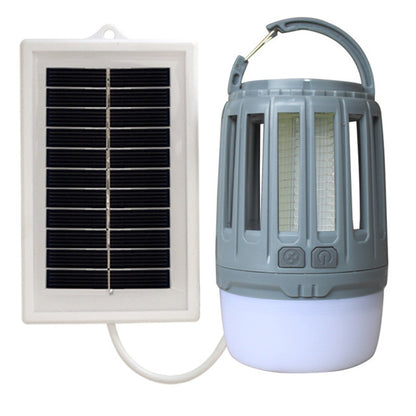 Solar Power Mosquito Killer Outdoor Hanging Camping Anti-insect Insect Killer, Color:Gray+ Solar Panel - Outdoor Insect Repellent by buy2fix | Online Shopping UK | buy2fix