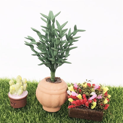 1:12 Mini House Toy Simulation Green Potted Plant(Green) - Pretend Play Toys by buy2fix | Online Shopping UK | buy2fix