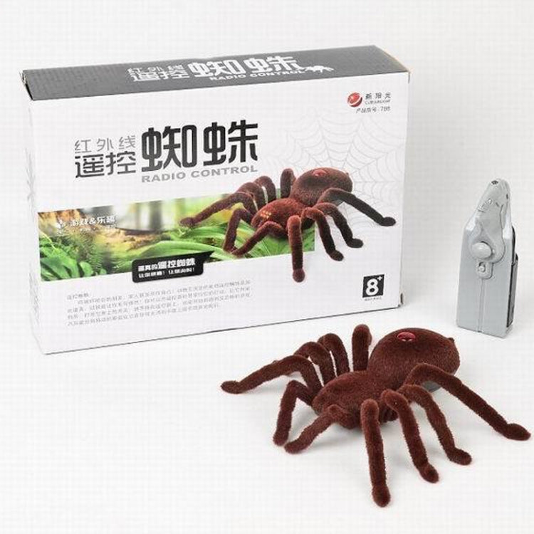 Electric Animal Toy Infrared Remote Control Simulation Spider Model(Brown) - Electronic Pets by buy2fix | Online Shopping UK | buy2fix