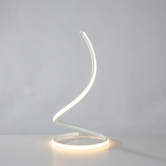 LED Spiral Table Lamp Home Living Room Bedroom Decoration Lighting Bedside Light, Specifications:UK Plug(Gold) - Bedside Light by buy2fix | Online Shopping UK | buy2fix