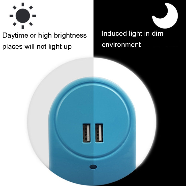 A78B LED Night Light With USB Port Intelligent Light Control Sensor Light, Plug:UK Plug(Green) - Sensor LED Lights by buy2fix | Online Shopping UK | buy2fix