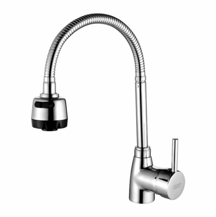 Kitchen Faucet Anti-splash Head Wash Basin Sink Universal Rotatable Faucet Full Copper Joint, Style:Cold Water+50 cm Tube - Faucets & Accessories by buy2fix | Online Shopping UK | buy2fix