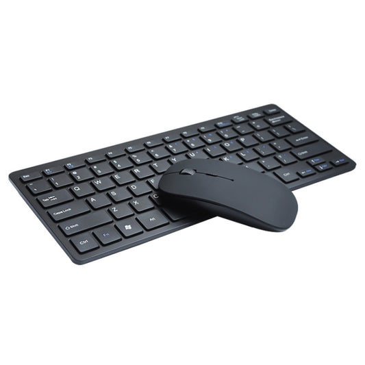 X5 2 in 1 Ultra-Thin Mini Wireless Bluetooth Keyboard + Bluetooth Mouse Set, Support Win / Android / IOS System(Black) - Universal Keyboard by buy2fix | Online Shopping UK | buy2fix