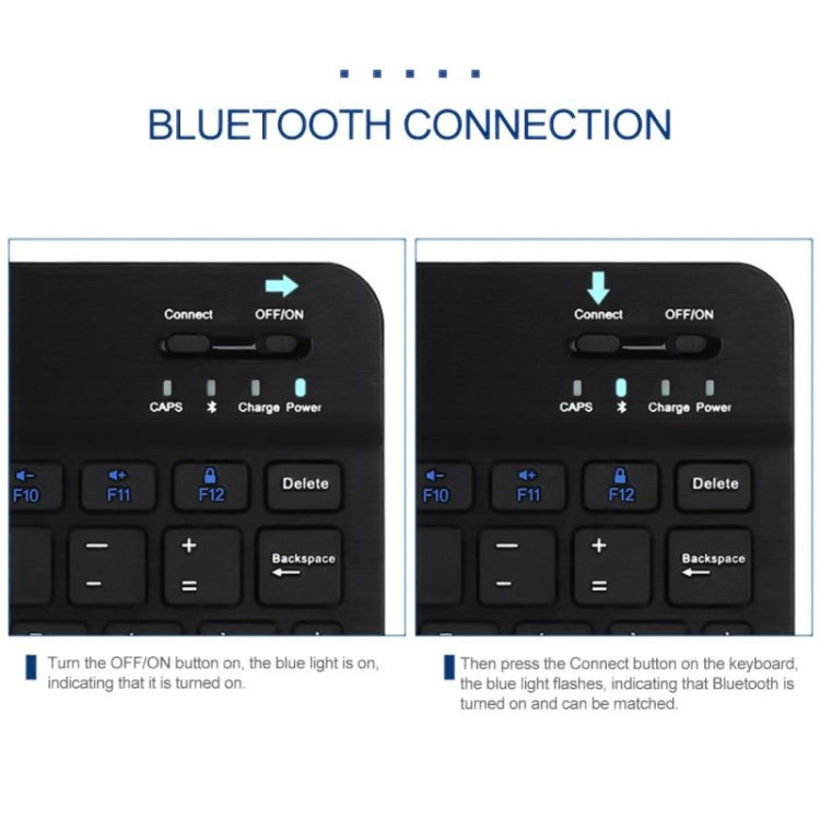 YS-001 7-8 inch Tablet Phones Universal Mini Wireless Bluetooth Keyboard, Style:Only Keyboard(Black) - Universal Keyboard by buy2fix | Online Shopping UK | buy2fix