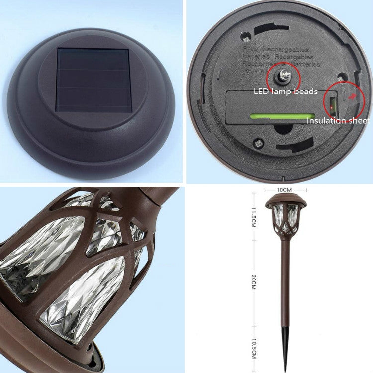 Solar Outdoor Garden Lawn Light Street Light Garden LED Decorative Landscape Light Villa Ground Plug Light(Colorful Light) - Solar Lights by buy2fix | Online Shopping UK | buy2fix