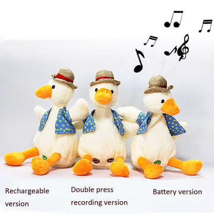 Repeat Duck Tricky Duck Learn Talking Singing Plush Duck Toy, Style:Battery Powered - Electronic Pets by buy2fix | Online Shopping UK | buy2fix