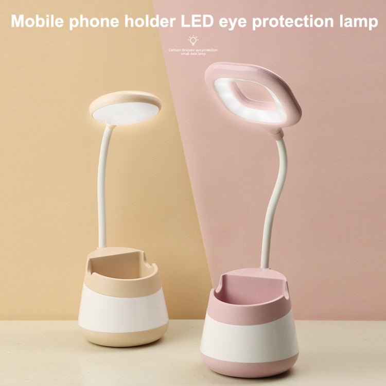 USB Charging LED Desk Light Eye Protection Lamp with Pen Holder and Phone Holder(CS276-4 Blue) - Desk Lamps by buy2fix | Online Shopping UK | buy2fix