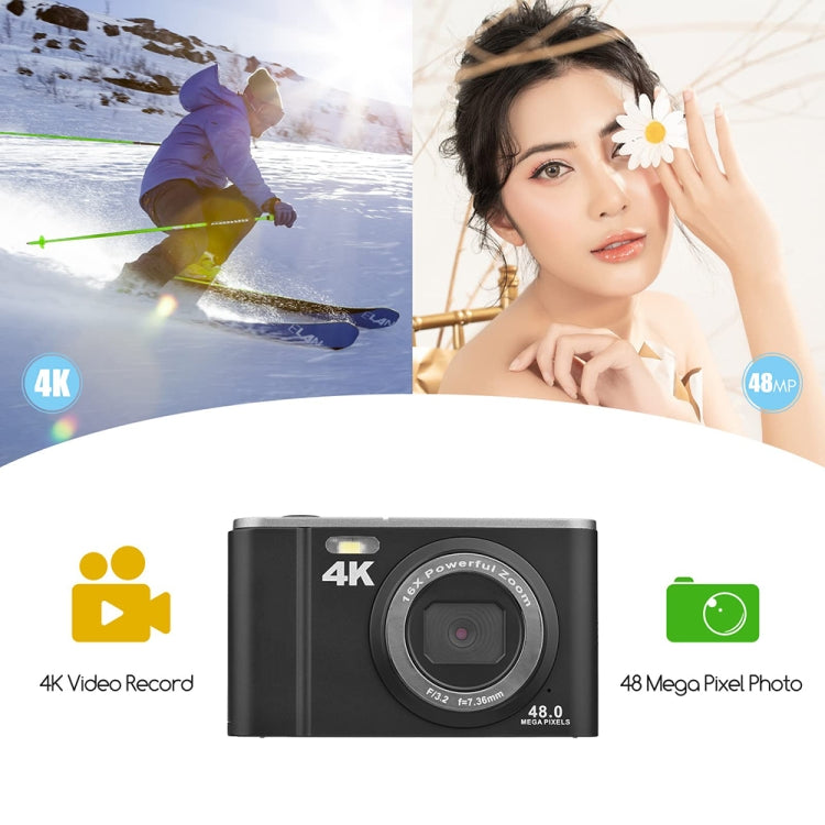 DC303A 2.8-Inch 4K 16X Zoom HD Digital Camera Mini Children Photography Camera AU Plug(Black) - Children Cameras by buy2fix | Online Shopping UK | buy2fix