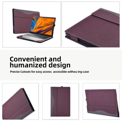 For Samsung Galaxy Book 3 Pro 16 Inch Leather Laptop Anti-Fall Protective Case(Dark Blue) - 15.6 - 17 inch by buy2fix | Online Shopping UK | buy2fix