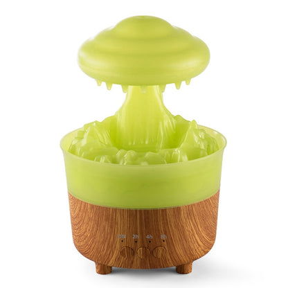 V50 Desktop Colorful Night Light Humidifier Wood Grain Water Drop Aroma Diffuser, Spec: EU Plug(Green) - Air Purifiers & Accessories by buy2fix | Online Shopping UK | buy2fix