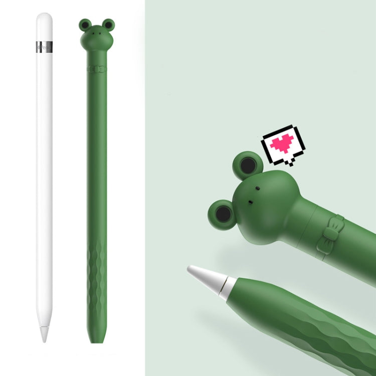 Cartoon Silicone Capacitive Pen Non-Slip And Anti-Drop Protective Cover For Apple Pencil 1( Frog) - Pencil Accessories by buy2fix | Online Shopping UK | buy2fix