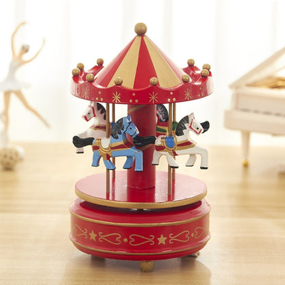 Sky City Carousel Clockwork Music Box Couples Birthday Gift(K0111 Star Red) - Music Box by buy2fix | Online Shopping UK | buy2fix