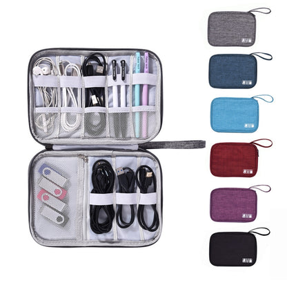 Data Cable Storage Box Waterproof Digital Package Charging Earphone Storage Box U Disk Multi-Function Finishing Box(Violet) - Storage Bags by buy2fix | Online Shopping UK | buy2fix