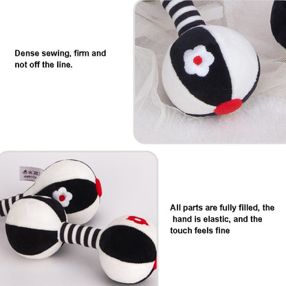 TOLOLO 1 Pair Baby Vision Training Early Educational Toy Newborn Chasing Black And White Sand Hammer Dumbbell Baby Rattle(  T168263-2) - Baby Toys by buy2fix | Online Shopping UK | buy2fix