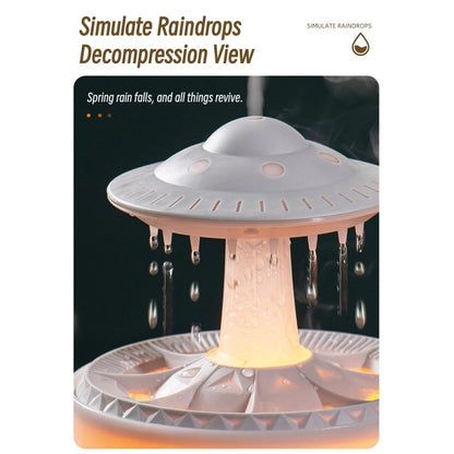 UFO Water Drop Aromatherapy Humidifier Desktop Remote Control Diffuser, Plug: UK Plug(Black) - Air Purifiers & Accessories by buy2fix | Online Shopping UK | buy2fix