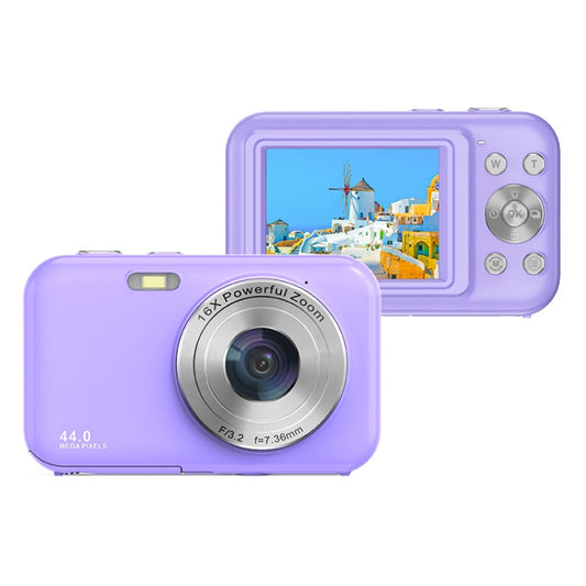 DC406L 2.4-Inch 1080P Mini HD 16X Zoom Digital Camera Home Children Camera US Plug(Purple) - Children Cameras by buy2fix | Online Shopping UK | buy2fix