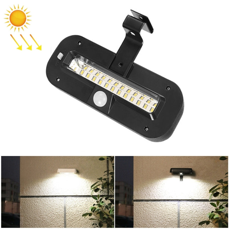 12 LED Solar Outdoor Waterproof Body Sensor Wall Light(Black Shell-White Light) - Solar Lights by buy2fix | Online Shopping UK | buy2fix