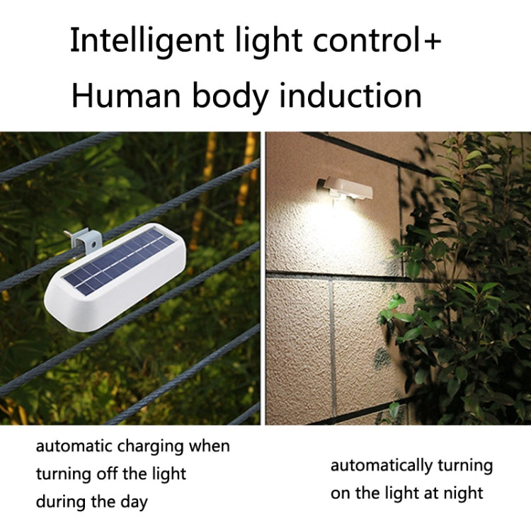 12 LED Solar Outdoor Waterproof Body Sensor Wall Light(Black Shell-White Light) - Solar Lights by buy2fix | Online Shopping UK | buy2fix