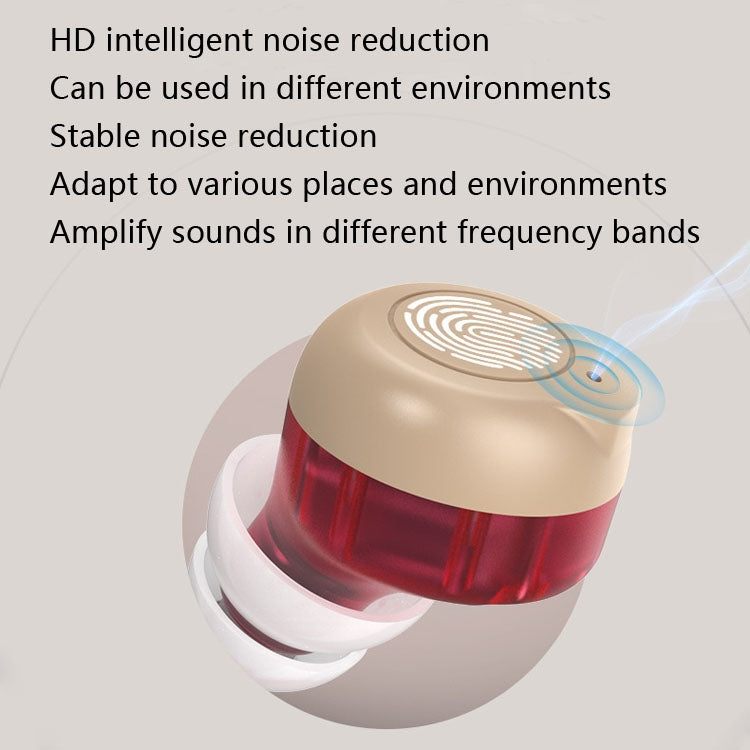 Older Young Sound Amplifier Sound Collector Hearing Aid(Red Blue) - Hearing Aids by null | Online Shopping UK | buy2fix