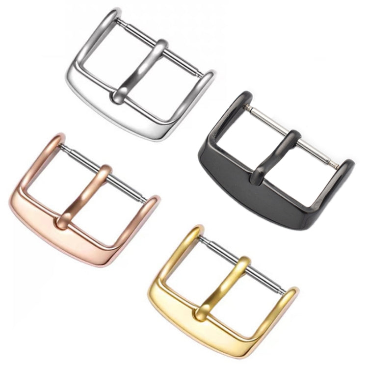 5pcs IP Plated Stainless Steel Pin Buckle Watch Accessories, Color: Silver 20mm - Watch Accessories & Parts by buy2fix | Online Shopping UK | buy2fix