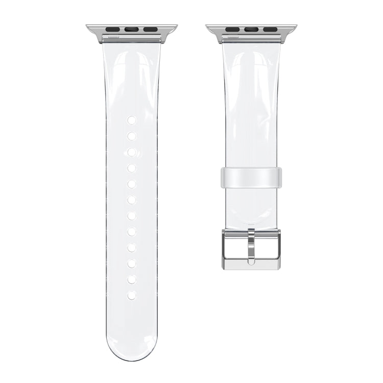 TPU Fuel Injection Watch Band For Apple Watch Series 7 45mm /6&SE&5&4 44mm /3&2&1 42mm(Transparent) - Watch Bands by null | Online Shopping UK | buy2fix