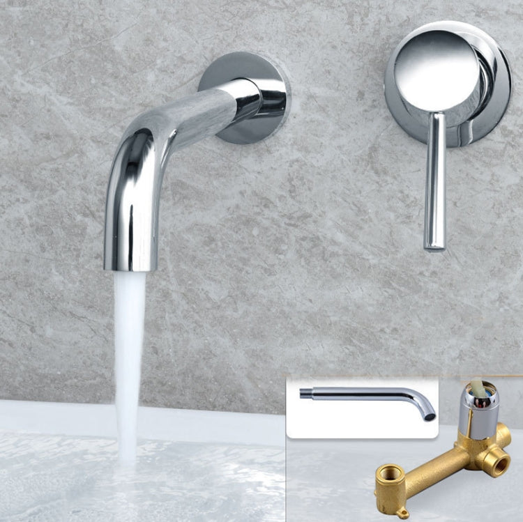 In-wall Hidden Concealed Faucet Hot and Cold Copper Mixing Valve, Specification: Silver Conjoined - Faucets & Accessories by buy2fix | Online Shopping UK | buy2fix
