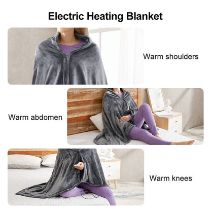 3-speed Temperature Control 8-zone Heating USB Electric Shawl Electric Blanket 150 x 85cm(Gray) - Electric Blankets by buy2fix | Online Shopping UK | buy2fix