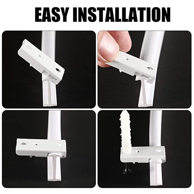 5M Curtain Track Curved Rail Hook Pulley Mounting Code Screw Expansion Plug(White) - Curtain Decorative Accessories by buy2fix | Online Shopping UK | buy2fix