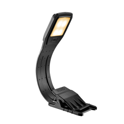 Portable Book Clip Light Four-Gear Adjustable Charging Eye Protection Lamp(Black) - Desk Lamps by buy2fix | Online Shopping UK | buy2fix