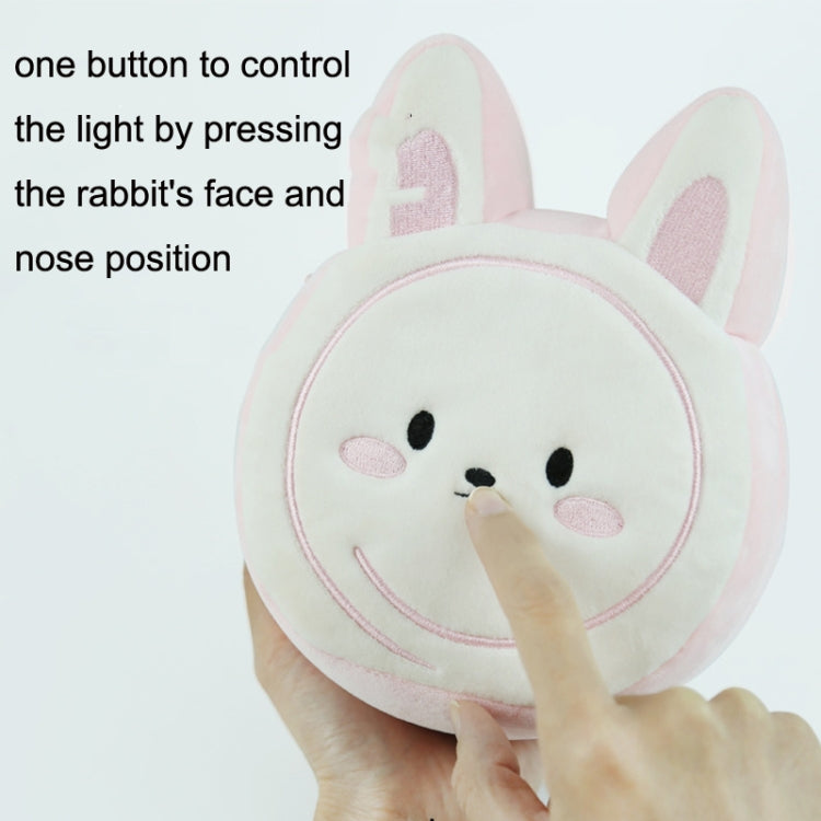 F-CL-03 Plush Cake Rabbit Night Lights Student Dormitory Cute Demon Eye Vibration Clock Light(Yolk Rabbit) - Night Lights by buy2fix | Online Shopping UK | buy2fix