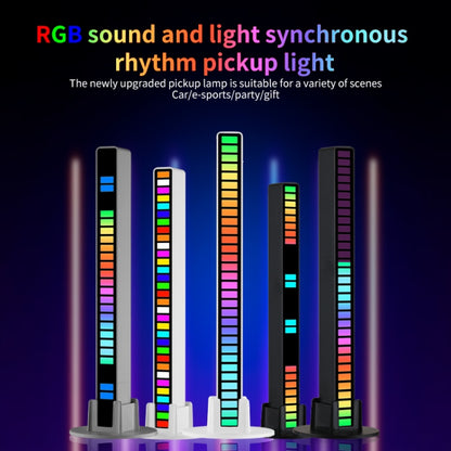 RGB Sound-controlled Rhythmic Response Lights Music Ambient LED Pick-up Lights Charging(32 Lights Black) - Novelty Lighting by buy2fix | Online Shopping UK | buy2fix
